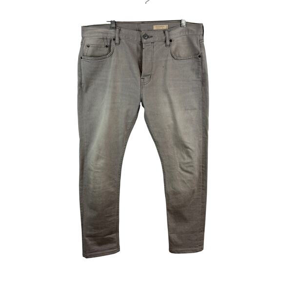 AllSaints Cigarette Jeans Men’s 36x30 Gray Wash Slim Tapered Denim - Picture 2 of 6